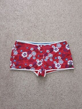 Vintage Big Flirt Hawaiian Reversible Swim Shorts